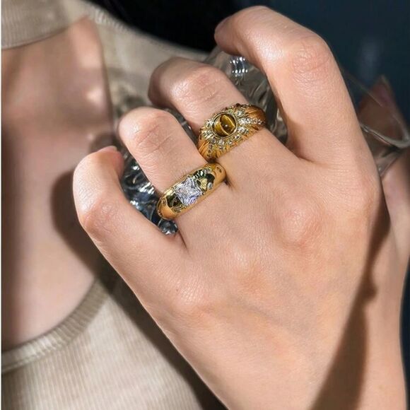 Tiger eye ring #1515 - Picture 2 of 5